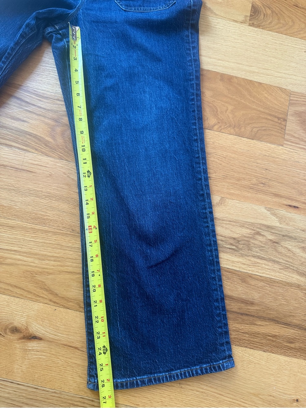 J.Crew Curvy Denim Wide Leg Jeans Dark Indigo Wide Leg High Rise Size 28P - Picture 8 of 10